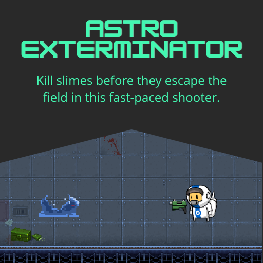 Astro Exterminator - Kill slimes before they escape the field in this fast-paced shooter.